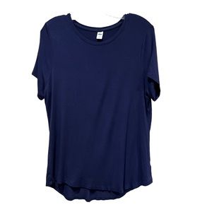 Old Navy Lux short sleeve top navy blue size large